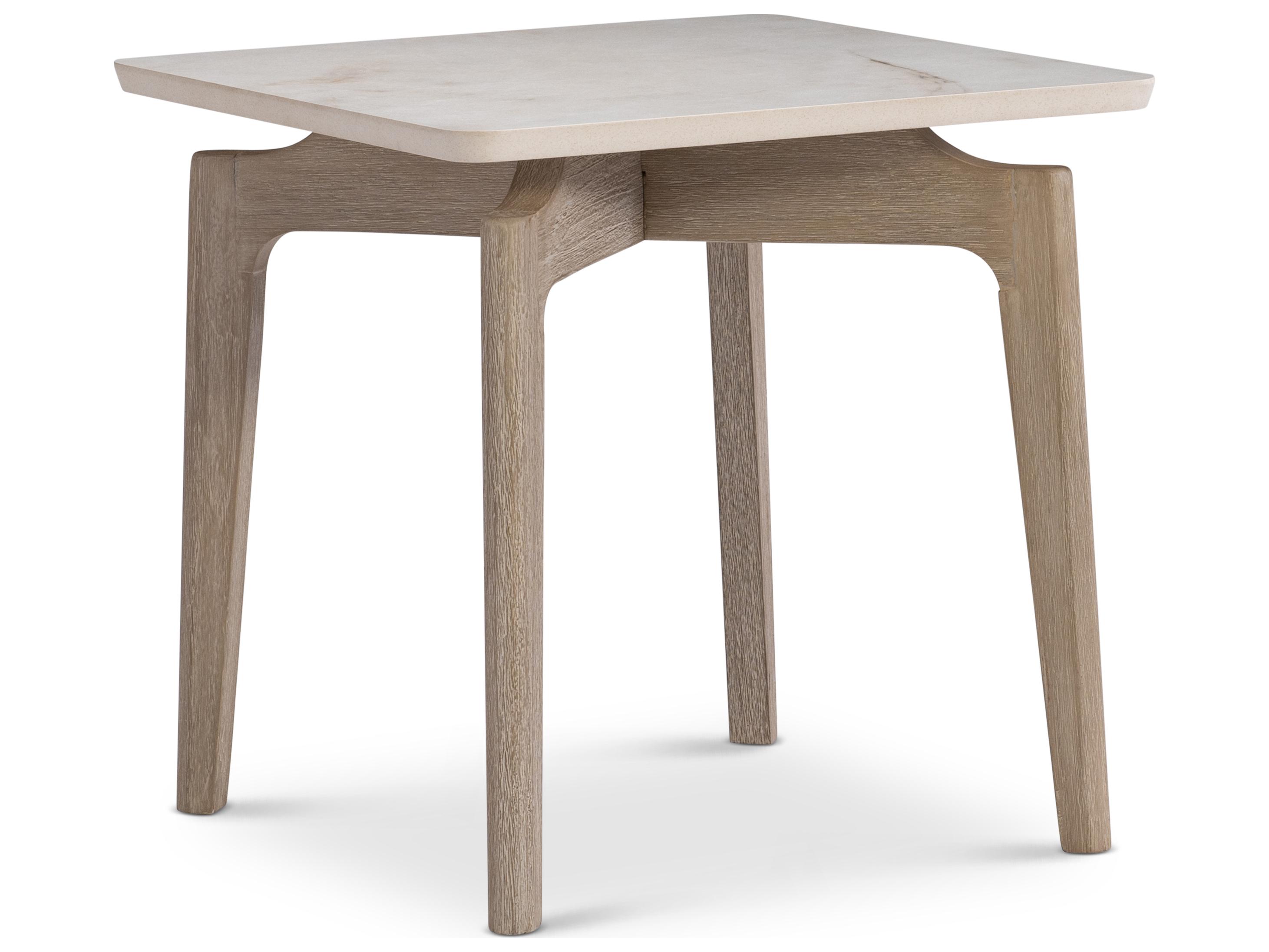 Bernhardt Exteriors Aurora White Stone End Table