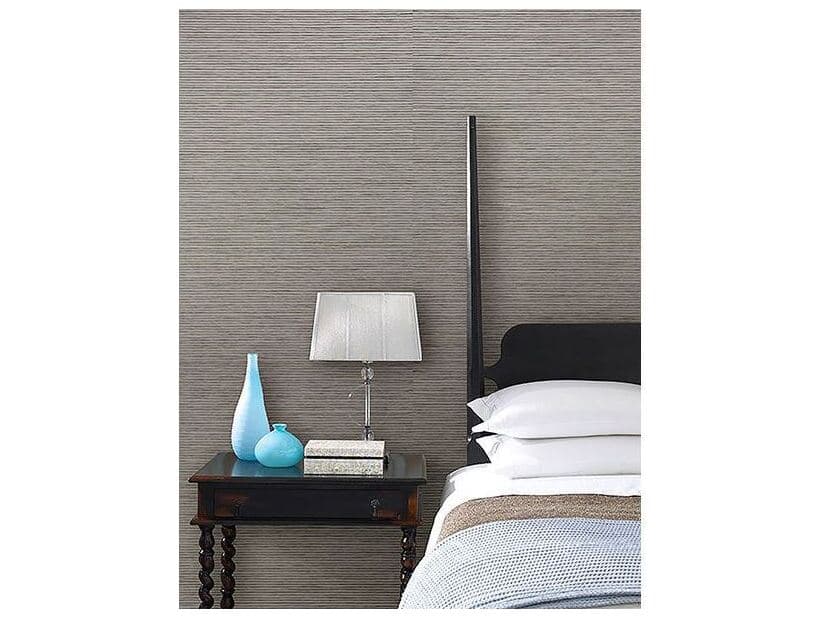 Brewster Home Fashions Kenneth James Eva Grey Paper Weave Wallpaper