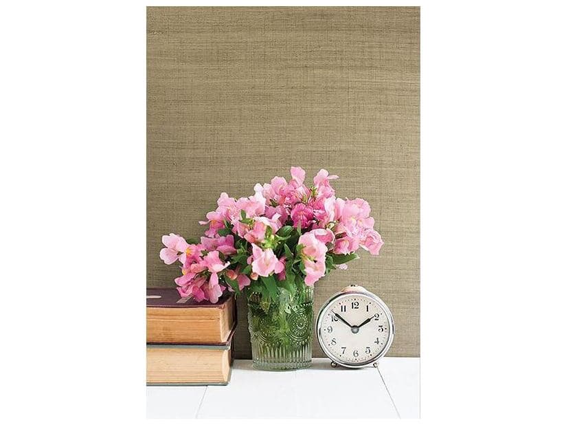 Brewster Home Fashions Kenneth James Ruslan Taupe Grasscloth Wallpaper