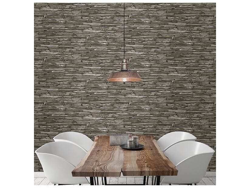Brewster Home Fashions A-street Prints Stacked Slate Green Industrial Wallpaper