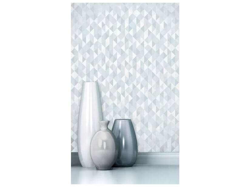 Brewster Home Fashions For Your Bath Iii Ethan Silver Triangle Wallpaper