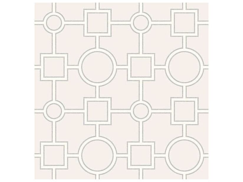 Brewster Home Fashions For Your Bath Iii Matrix Light Grey Geometric Wallpaper