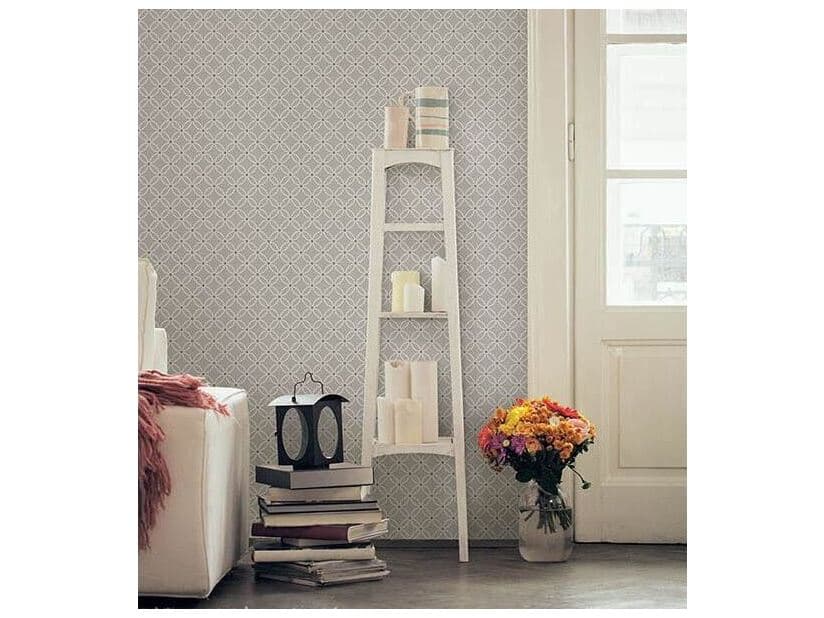 Brewster Home Fashions For Your Bath Iii Kinetic Grey Geometric Floral Wallpaper
