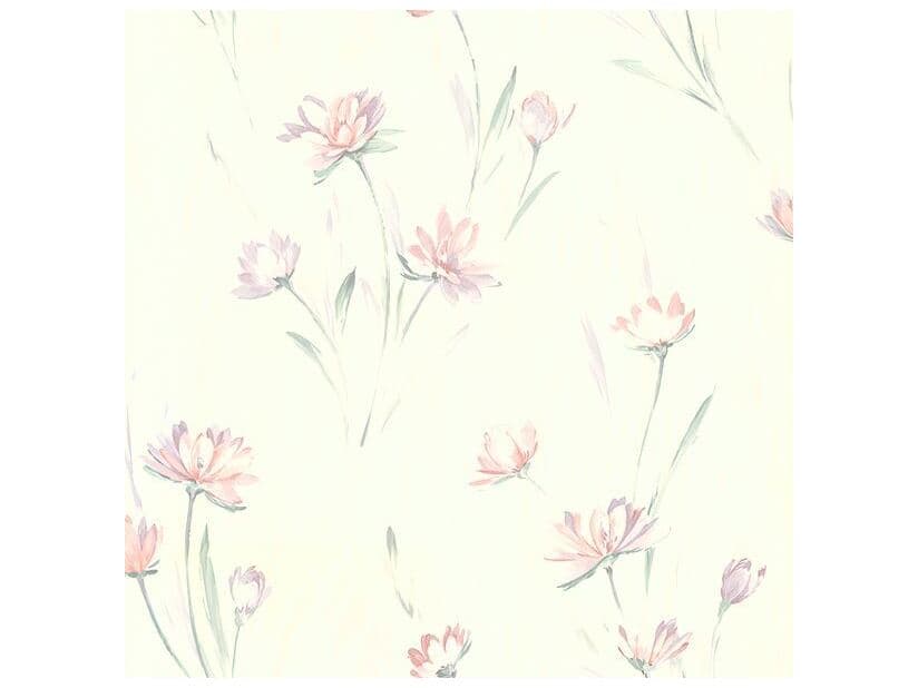 Brewster Home Fashions For Your Bath Iii Gloria Peach Floral Wallpaper