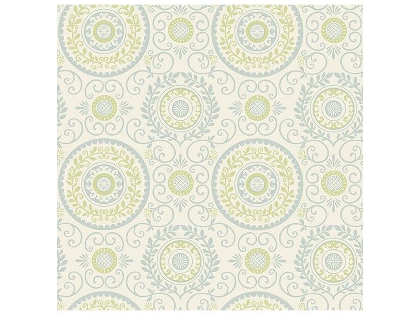 Brewster Home Fashions For Your Bath Iii Annabel Blue Medallion Wallpaper