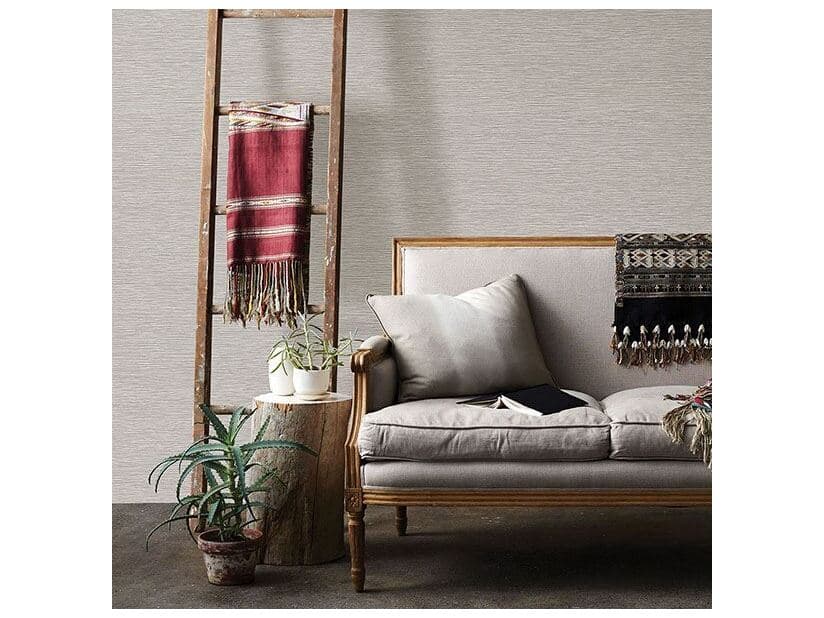 Brewster Home Fashions Warner Textures Mabe Grey Faux Grasscloth Wallpaper