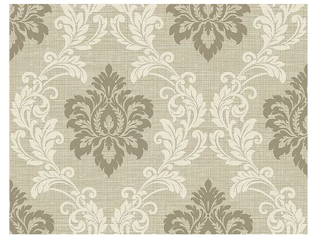 Brewster Home Fashions Kenneth James Adela Neutral Twill Damask Wallpaper