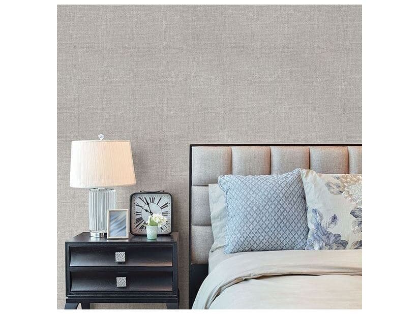 Brewster Home Fashions Warner Textures Bohemian Bling Pewter Woven Texture Wallpaper