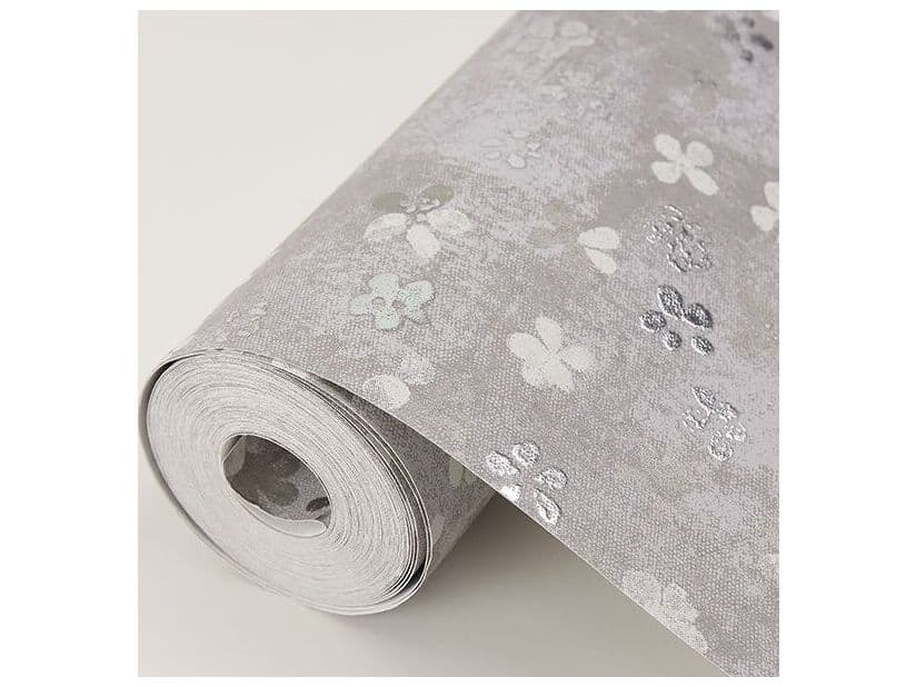 Brewster Home Fashions Fresh Start Kitchen & Bath Cosima Grey Miniature Floral Wallpaper