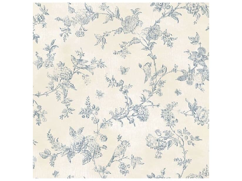 Brewster Home Fashions Fresh Start Kitchen & Bath French Nightingale Blue Trail Wallpaper