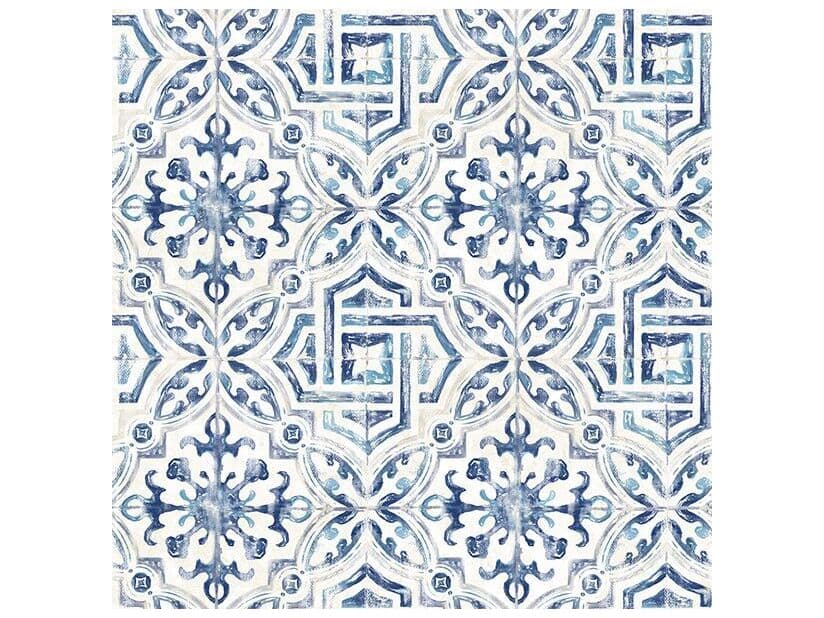 Brewster Home Fashions Fresh Start Kitchen & Bath Sonoma Navy Spanish Tile Wallpaper