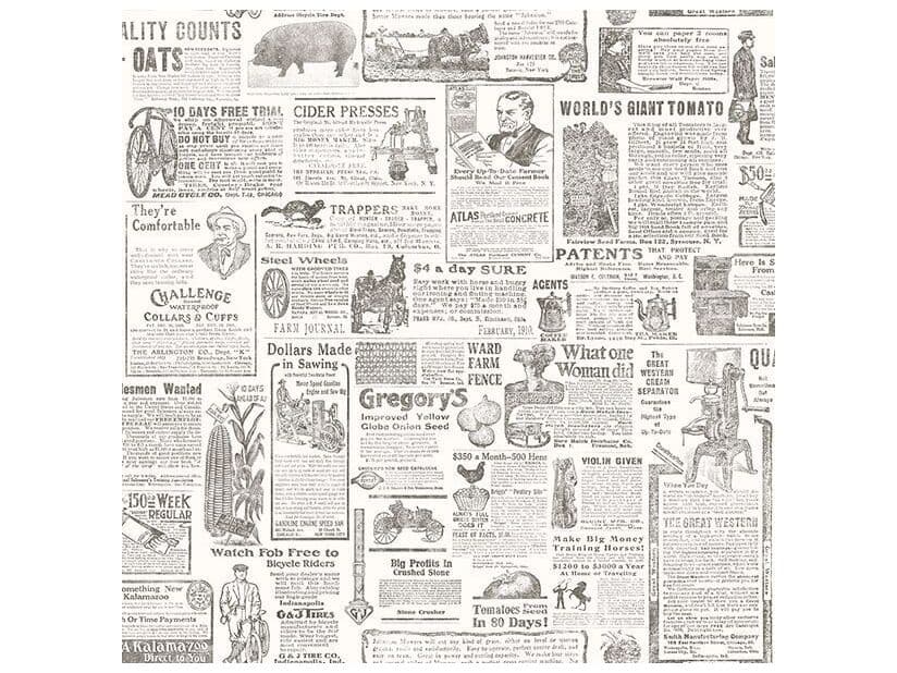 Brewster Home Fashions Fresh Start Kitchen & Bath Underwood Brown Newspaper Wallpaper