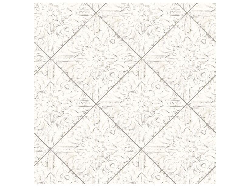 Brewster Home Fashions Fresh Start Kitchen & Bath Brandi White Tin Tile Wallpaper