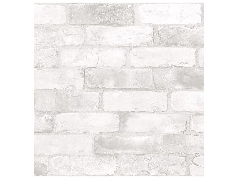 Brewster Home Fashions Fresh Start Kitchen & Bath Cody Light Grey Reclaimed Bricks Wallpaper