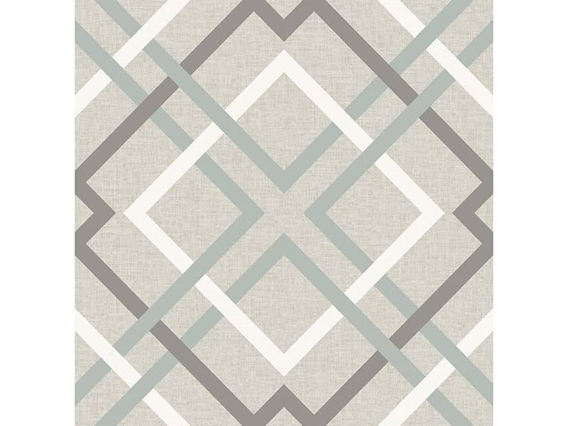 Brewster Home Fashions Fresh Start Kitchen & Bath Saltire Taupe Geometric Wallpaper