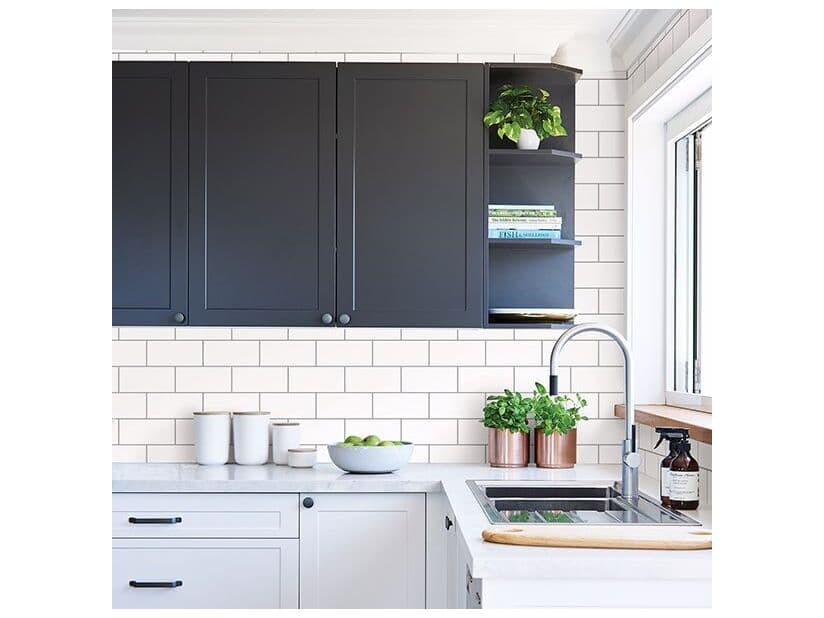 Brewster Home Fashions Fresh Start Kitchen & Bath Easton Off-White Subway Tile Wallpaper