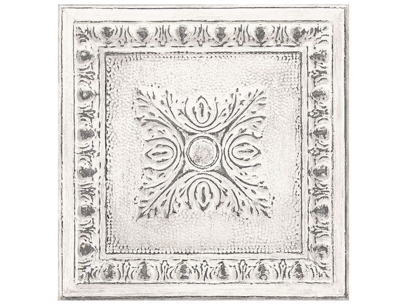 Brewster Home Fashions Fresh Start Kitchen & Bath Hazley White Ornamental Tin Tile Wallpaper