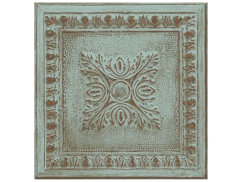 Brewster Home Fashions Fresh Start Kitchen & Bath Hazley Turquoise Ornamental Tin Tile Wallpaper