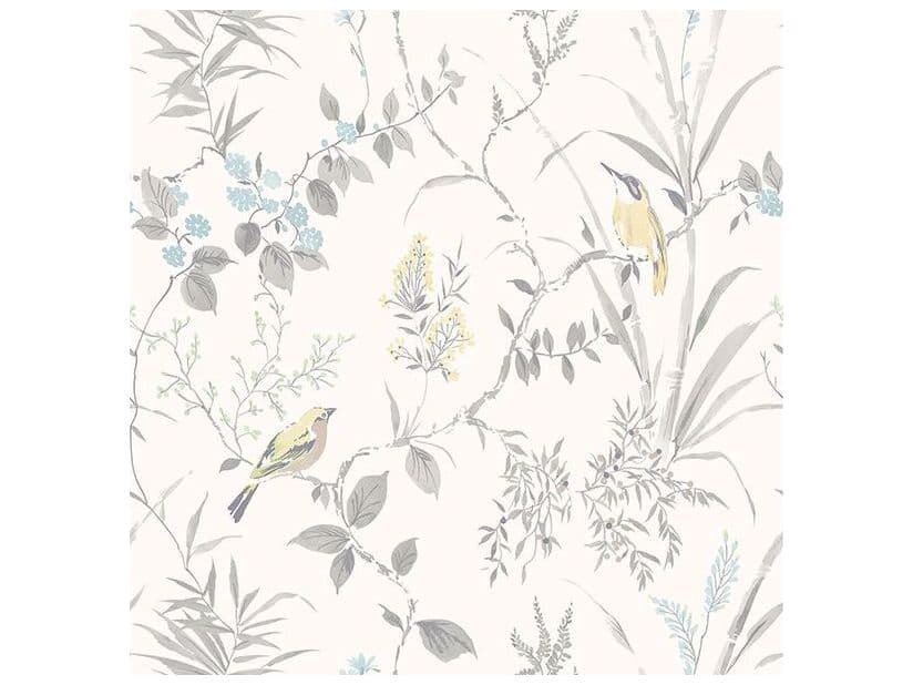 Brewster Home Fashions Fresh Start Kitchen & Bath Imperial Garden Light Grey Botanical Wallpaper