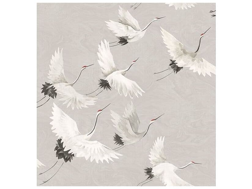 Brewster Home Fashions Fresh Start Kitchen & Bath Windsong Grey Bird Wallpaper