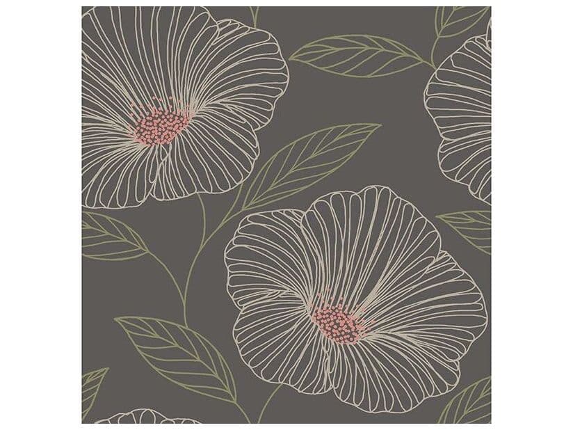 Brewster Home Fashions Fresh Start Kitchen & Bath Mythic Brown Floral Wallpaper