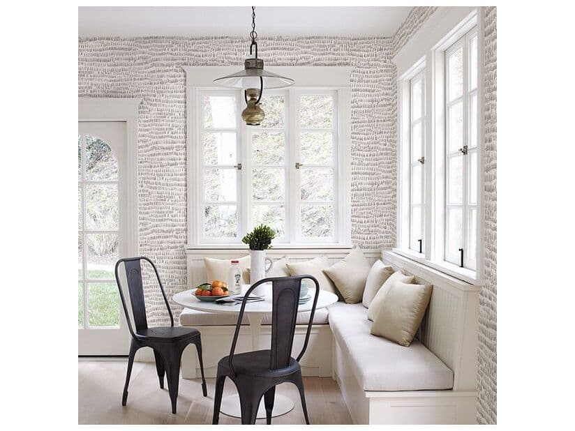 Brewster Home Fashions Fresh Start Kitchen & Bath Runes Taupe Brushstrokes Wallpaper