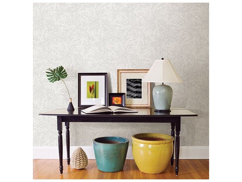 Brewster Home Fashions Fresh Start Kitchen & Bath Vatten Platinum Geometric Wallpaper