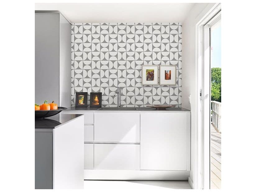 Brewster Home Fashions Fresh Start Kitchen & Bath Deedee Black Geometric Faux Grasscloth Wallpaper