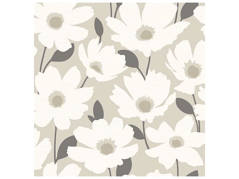 Brewster Home Fashions Fresh Start Kitchen & Bath Astera Beige Floral Wallpaper