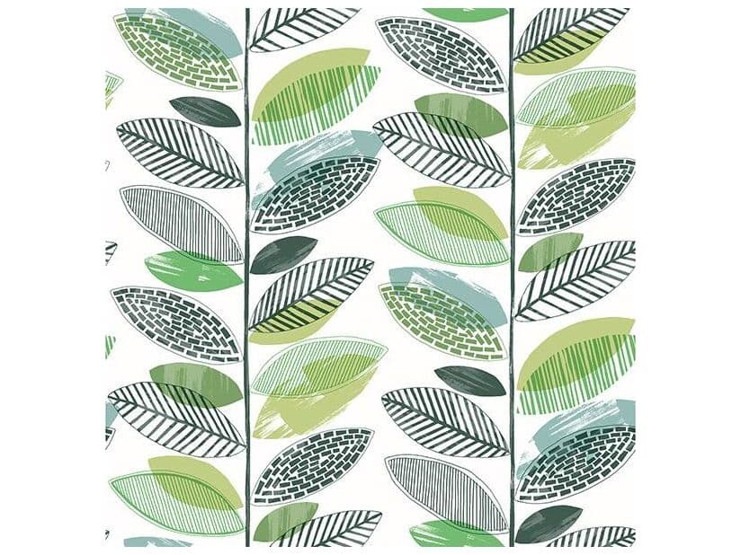 Brewster Home Fashions Fresh Start Kitchen & Bath Nyssa Green Leaves Wallpaper