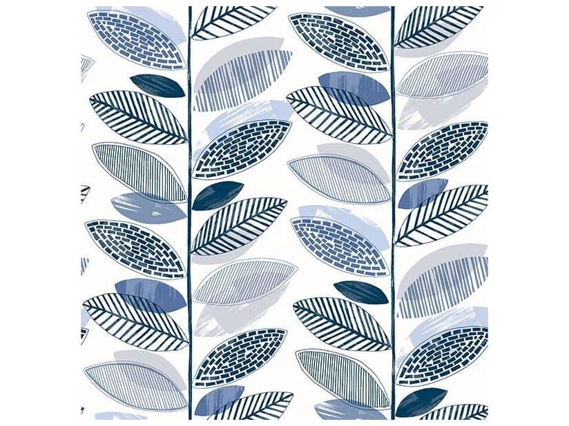 Brewster Home Fashions Fresh Start Kitchen & Bath Nyssa Blue Leaves Wallpaper