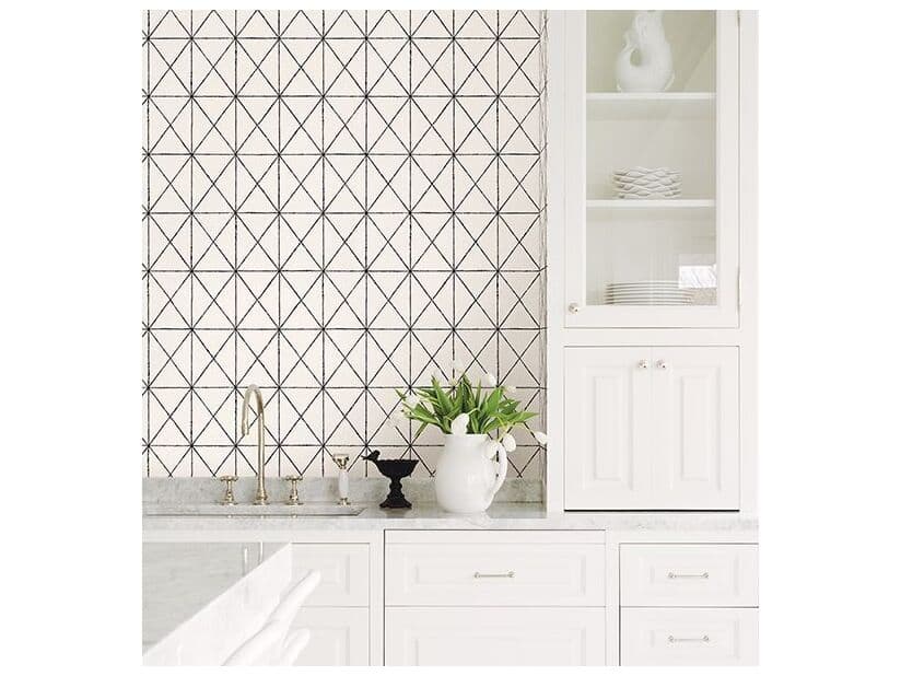Brewster Home Fashions Fresh Start Kitchen & Bath Intersection Black Diamond Wallpaper