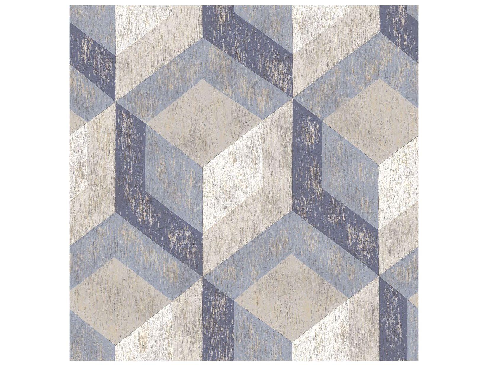 Brewster Home Fashions A-street Prints Clarabelle Blue Rustic Wood Tile Wallpaper