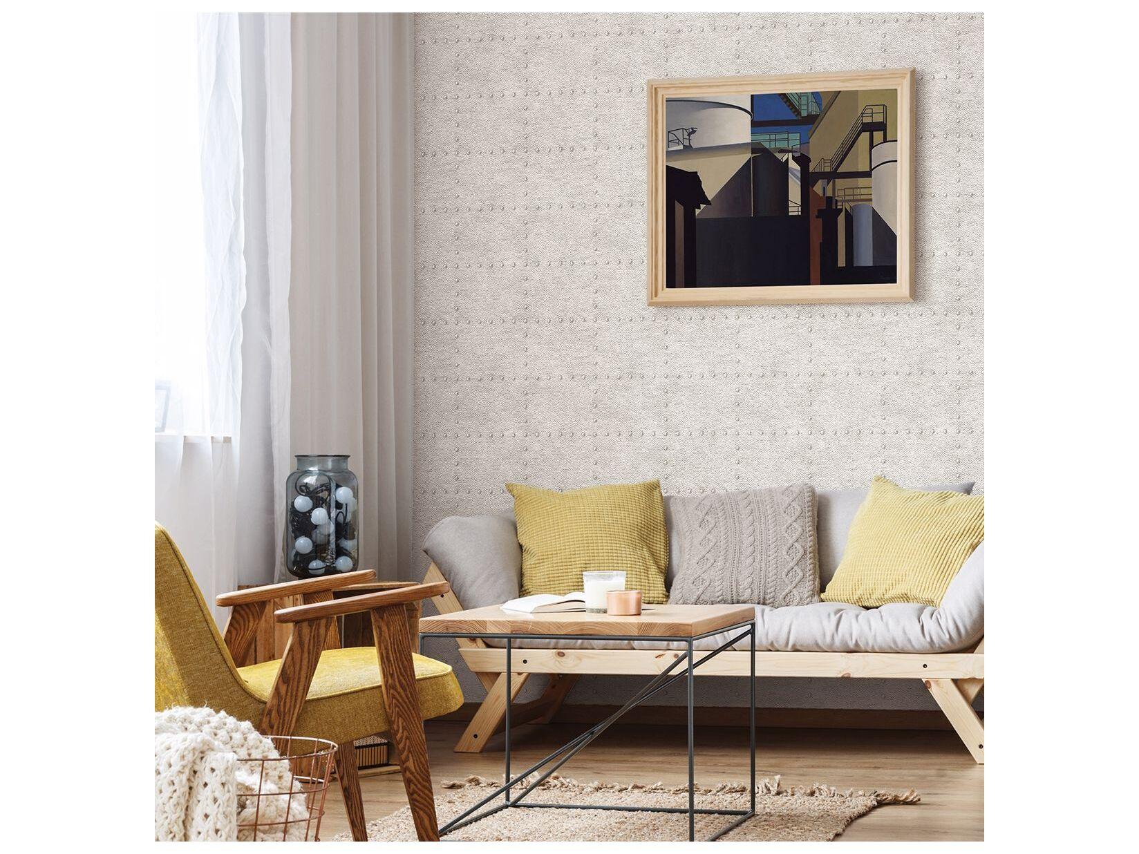 Brewster Home Fashions A-street Prints Goldberg Ivory Hammered Metal Wallpaper