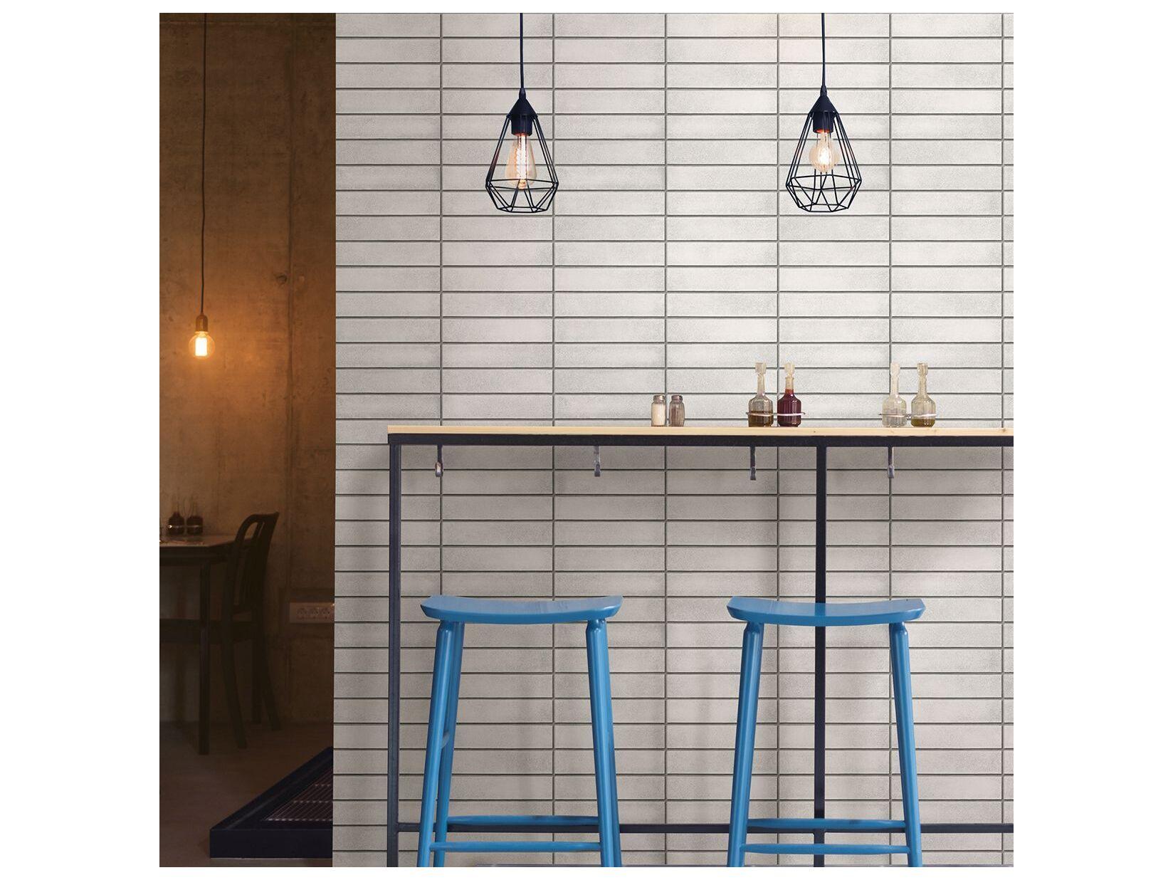 Brewster Home Fashions A-street Prints Midcentury Light Grey Modern Bricks Wallpaper