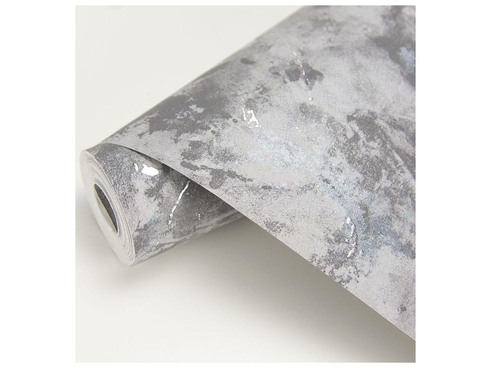 Brewster Home Fashions Polished Titania Pewter Marble Texture Wallpaper