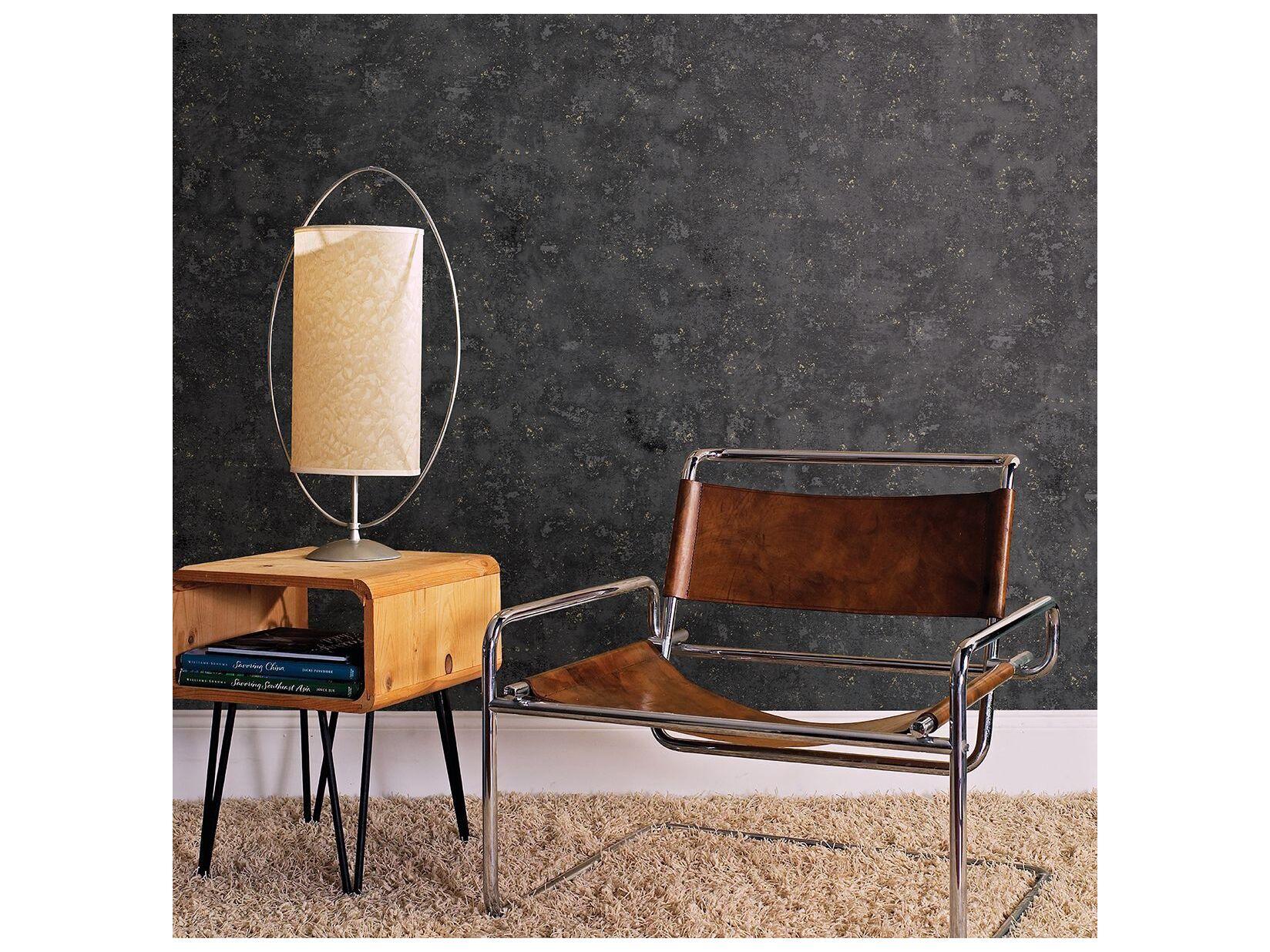 Brewster Home Fashions Polished Drizzle Charcoal Speckle Wallpaper