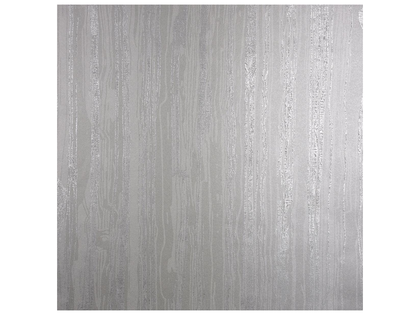 Brewster Home Fashions Polished Nova Silver Faux Wood Wallpaper
