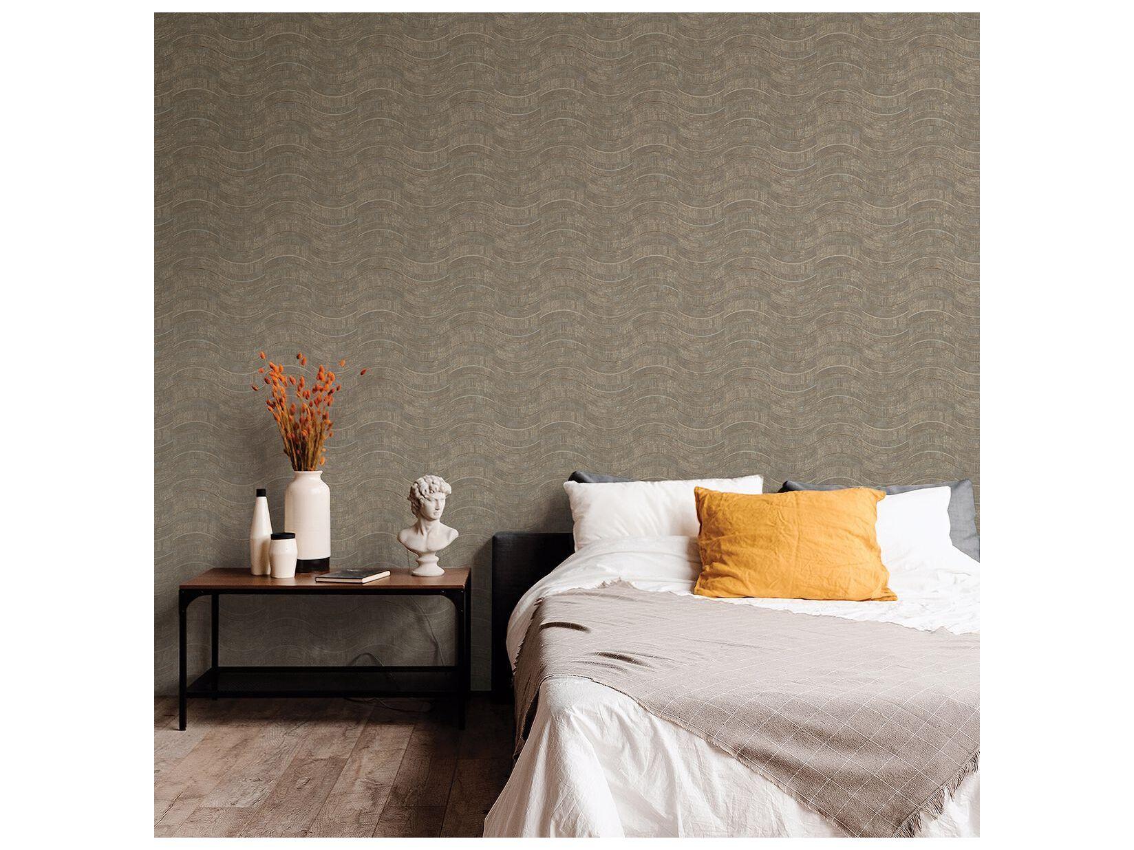 Brewster Home Fashions Polished Hydra Light Grey Geometric Wallpaper