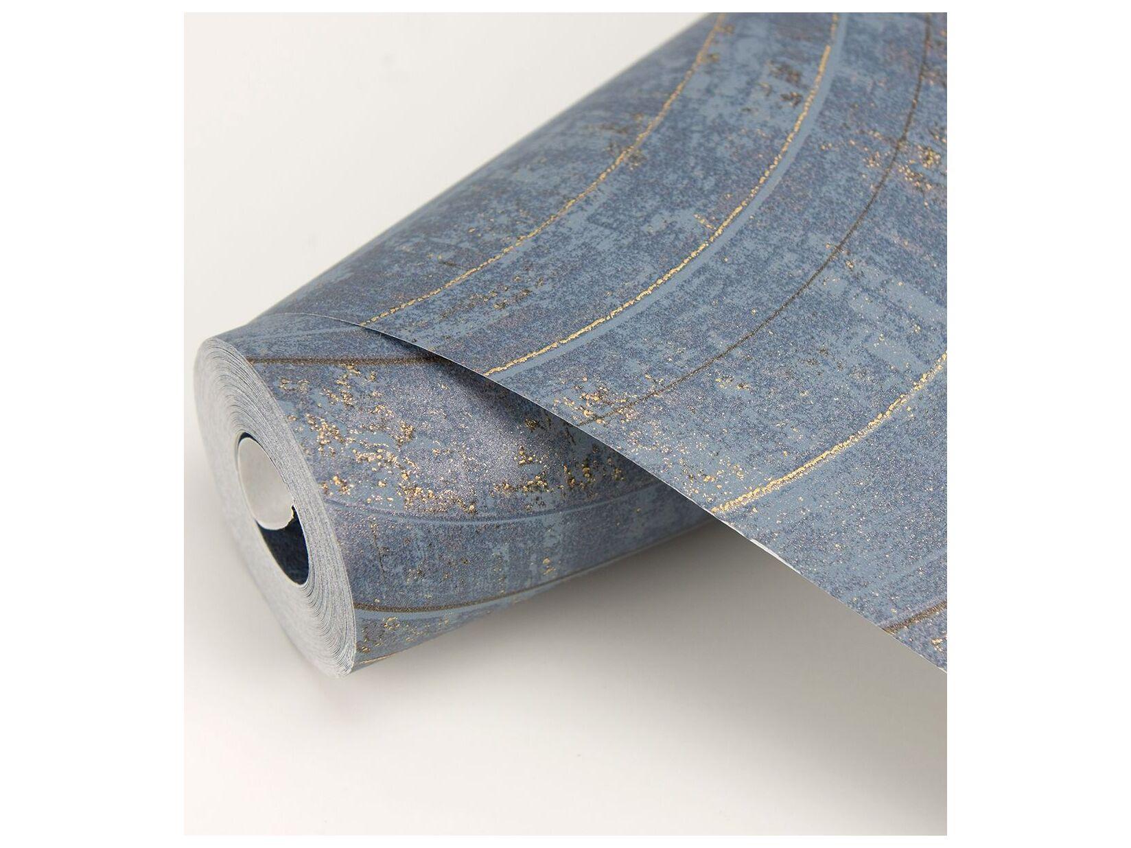 Brewster Home Fashions Polished Hydra Blue Geometric Wallpaper