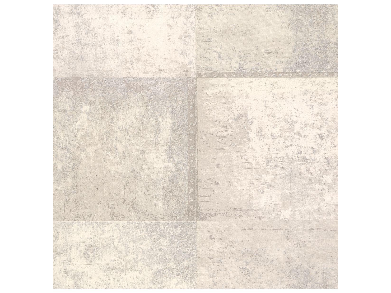 Brewster Home Fashions Polished Vela Ivory Distressed Geometric Wallpaper