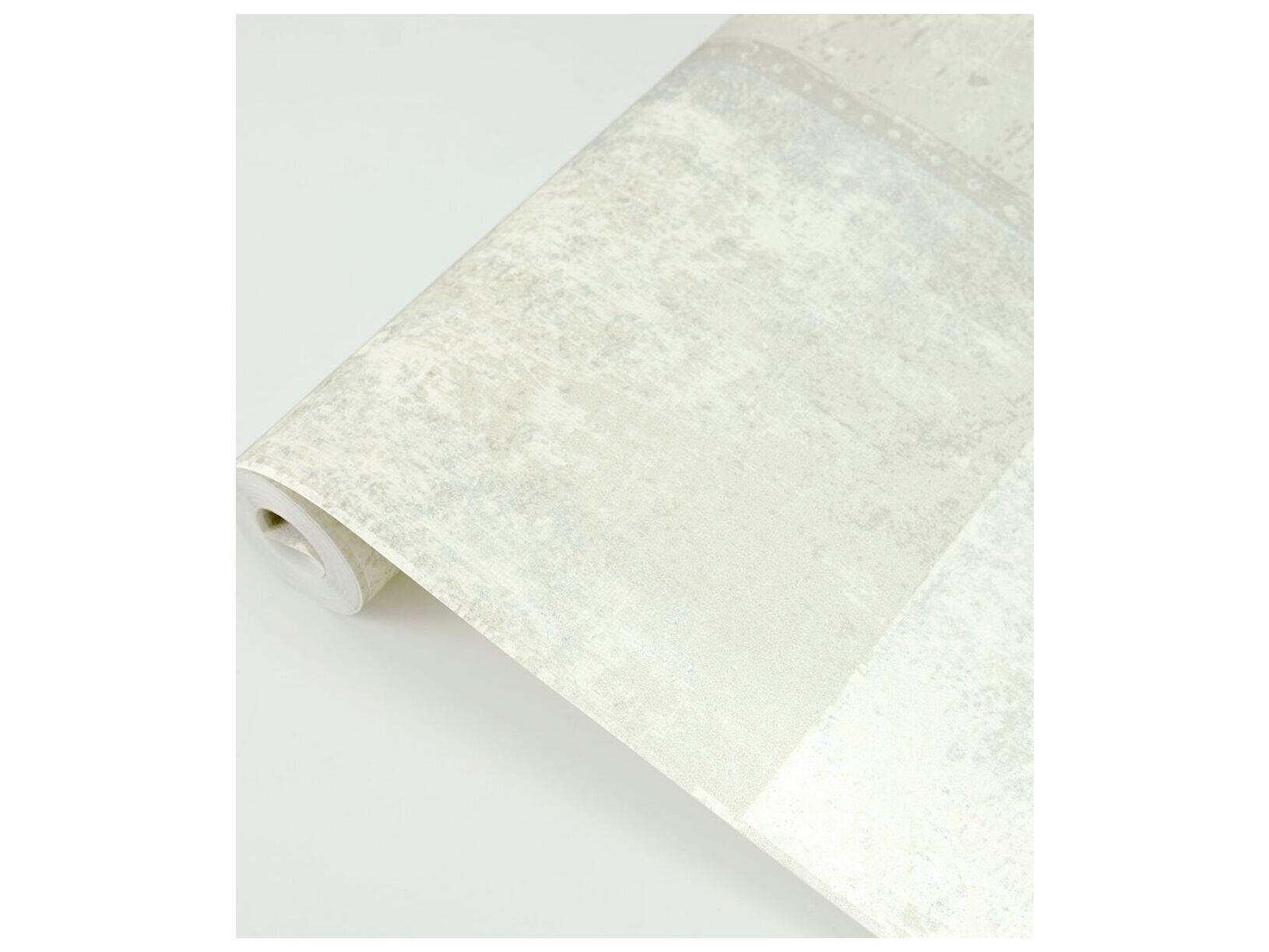 Brewster Home Fashions Polished Vela Ivory Distressed Geometric Wallpaper