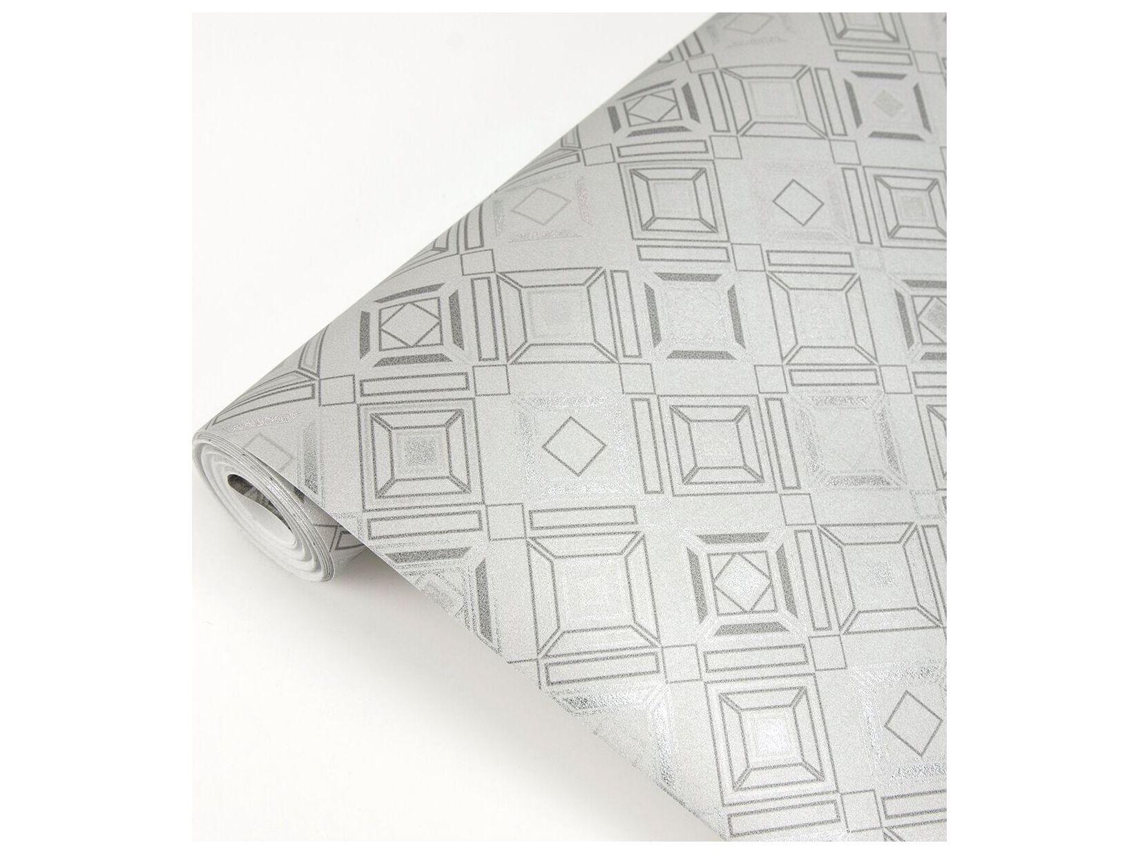 Brewster Home Fashions Polished Sonic Light Grey Geometric Wallpaper