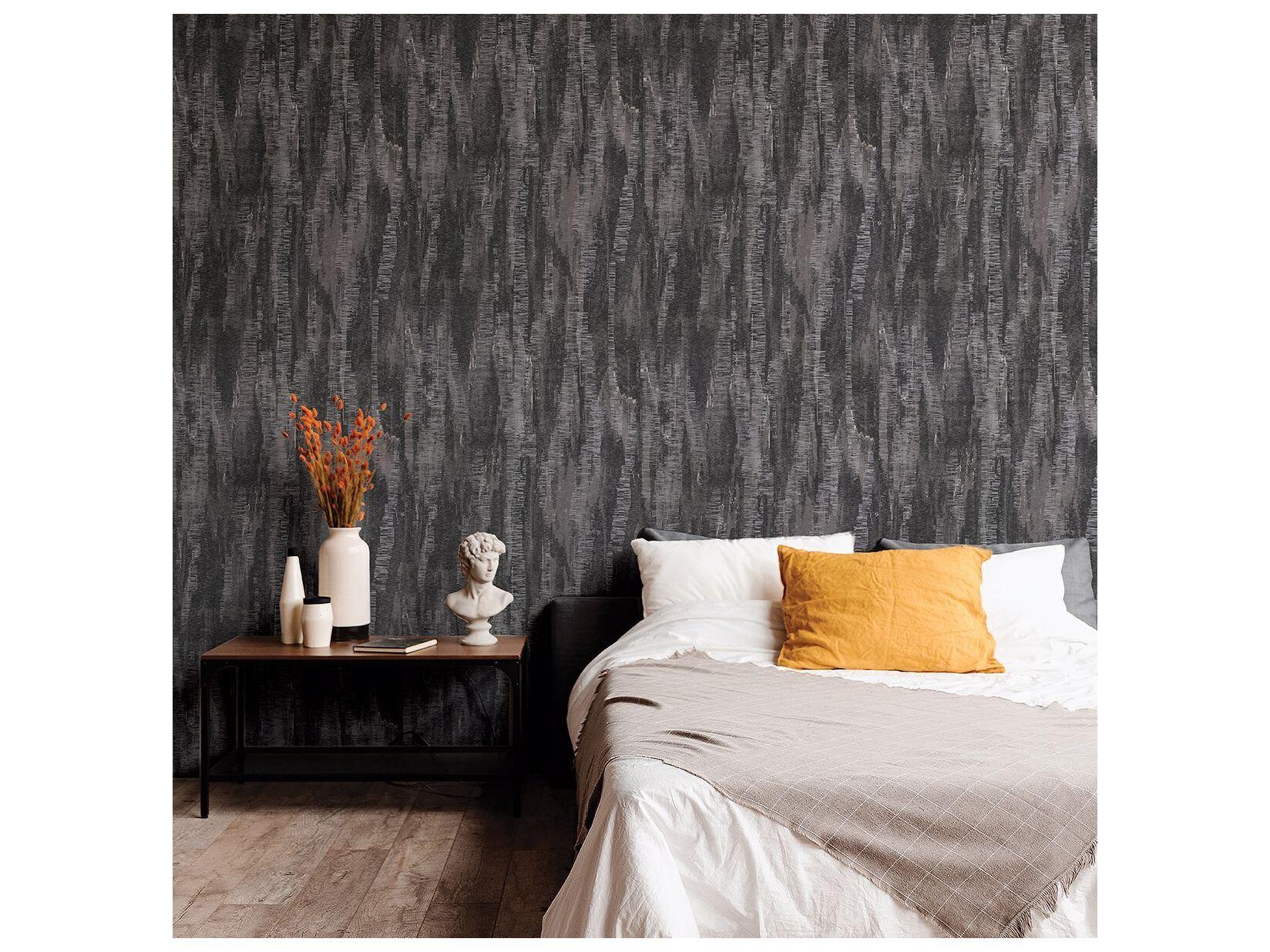 Brewster Home Fashions Polished Meteor Pewter Distressed Texture Wallpaper