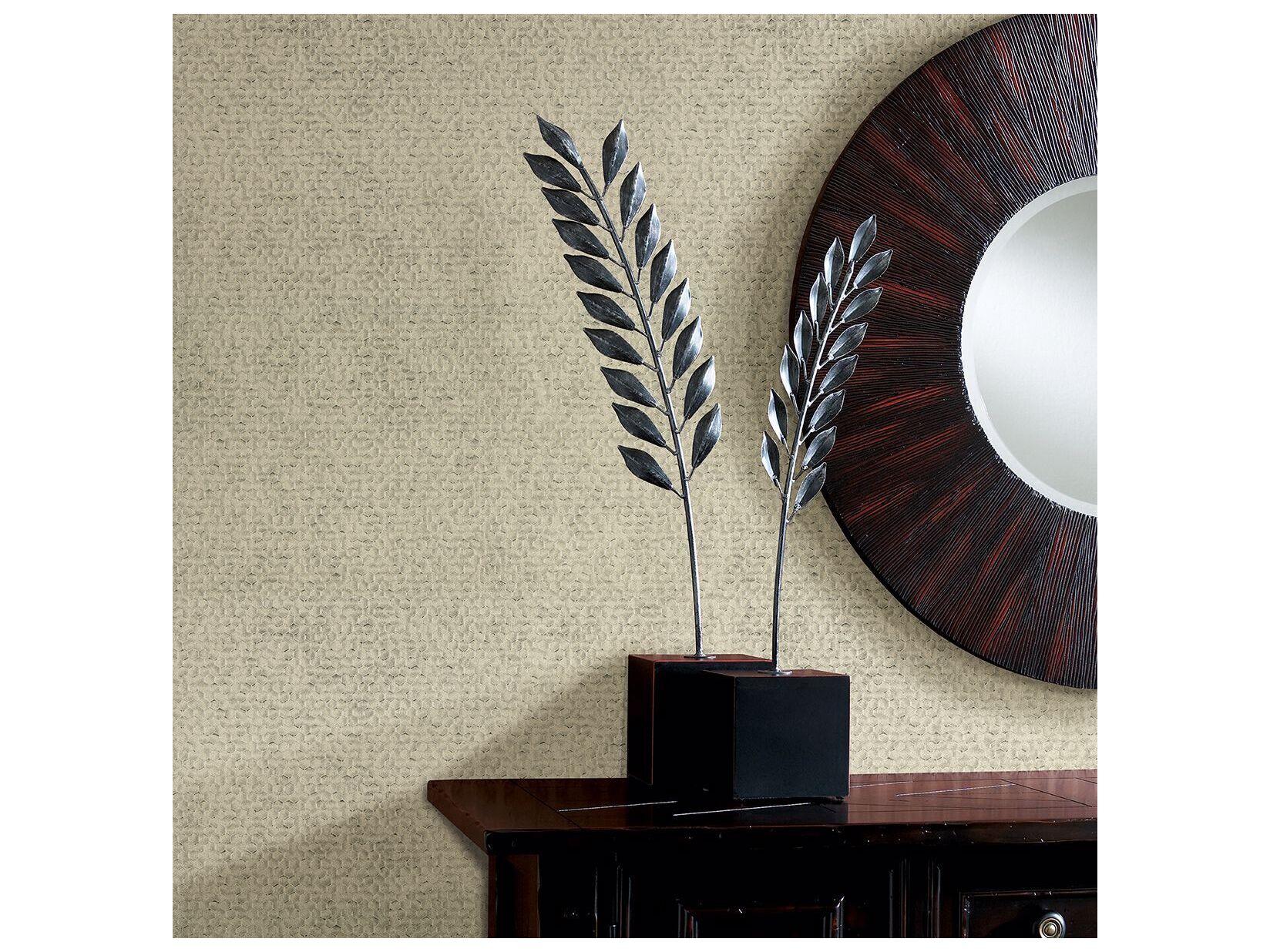 Brewster Home Fashions Polished Carbon Platinum Honeycomb Geometric Wallpaper