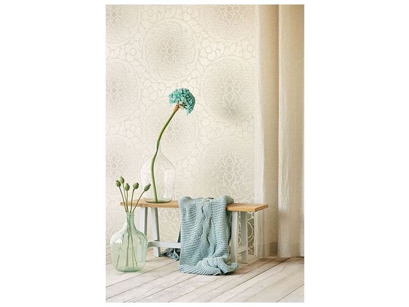 Brewster Home Fashions Eijffinger Leanne Gold Metallic Dot Medallion Wallpaper