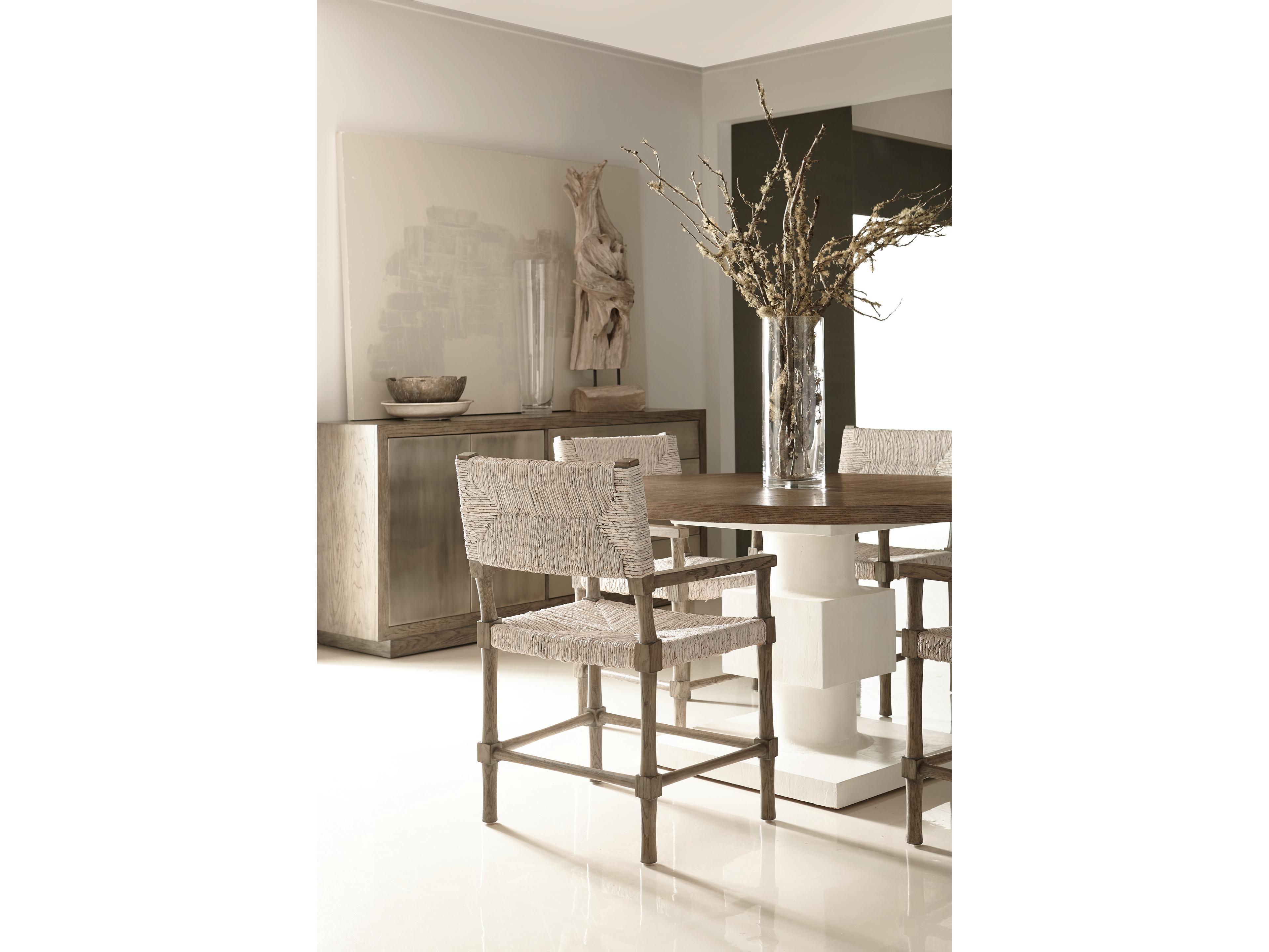 Bernhardt Interiors Casegoods Oak Wood Dining Room Set