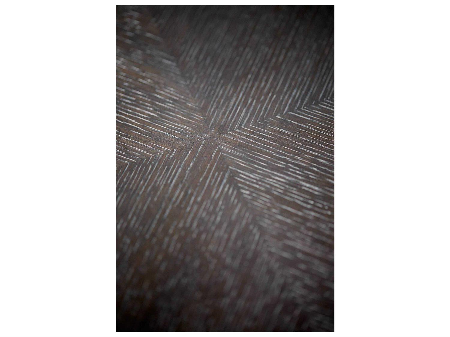 Bernhardt Decorage Round Wood Cerused Mink Silver Mist Dining Table