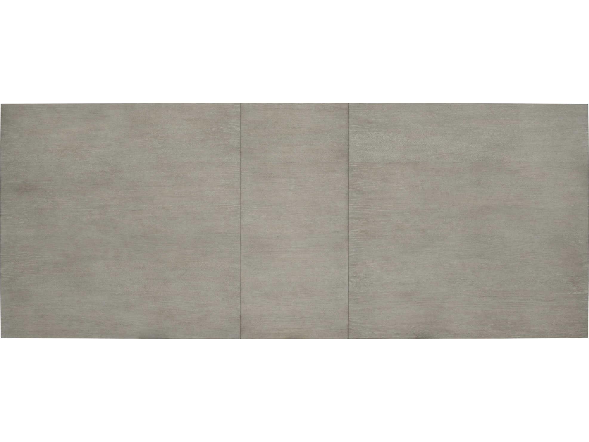 Bernhardt Linea Rectangular Wood Cerused Greige Textured Graphite Metal Dining Table