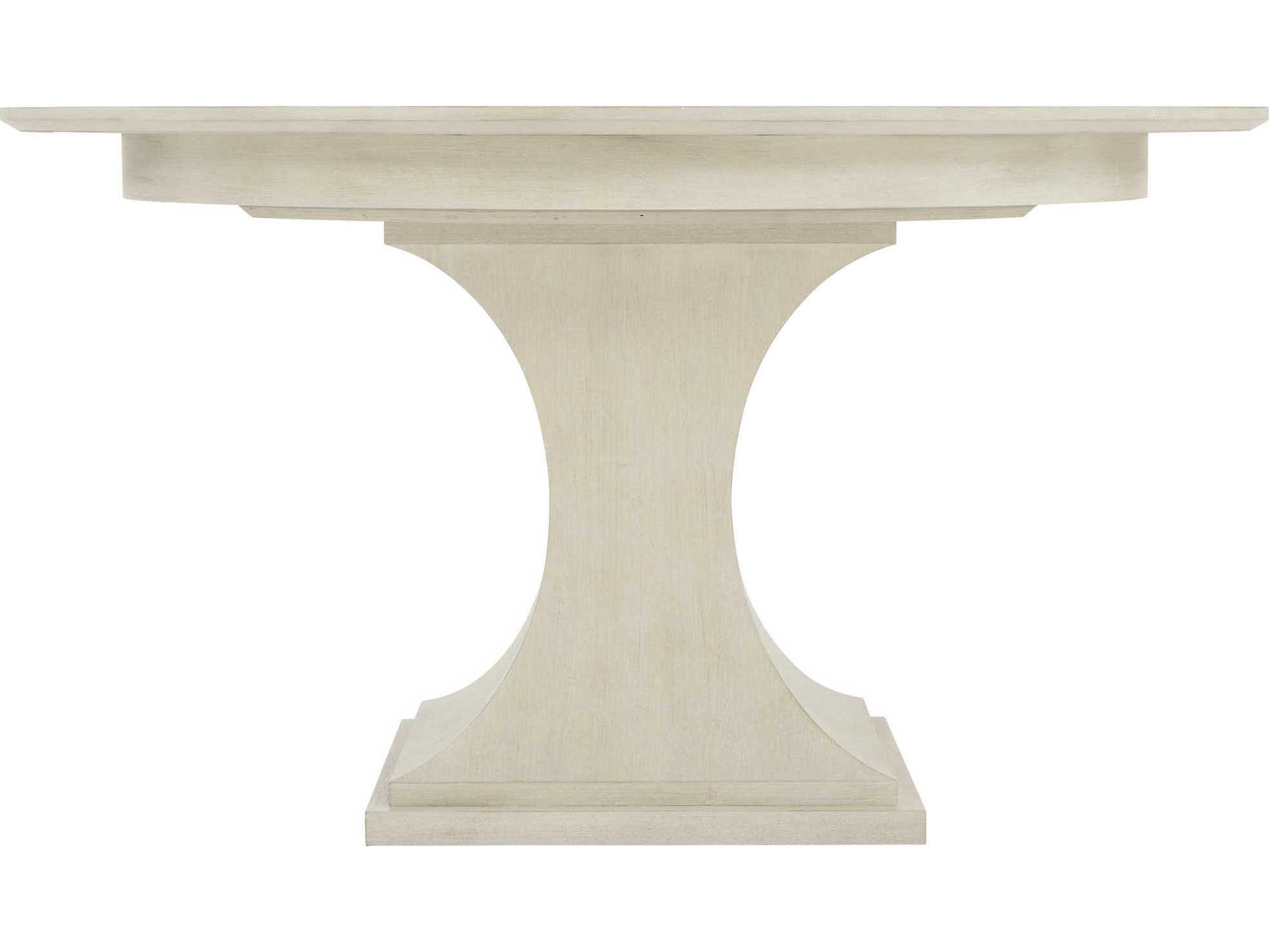 Bernhardt East Hampton Round Wood Cerused Linen Dining Table